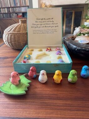 Susan Levine, 2002 vintage original set of 12 Uccellino’s Guide Birds